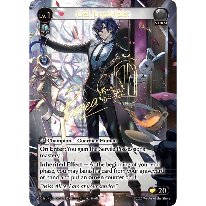 Image for Ciel, Loyal Valet (CSR) (005) (DTR1E) - Grand Archive TCG