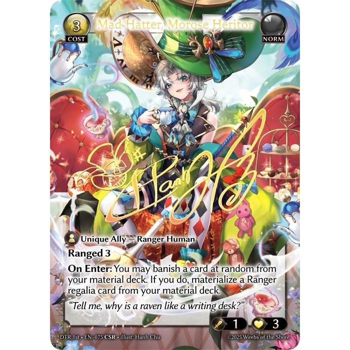Image for Mad Hatter, Morose Heritor (CSR) (075) (DTR1E) - Grand Archive TCG