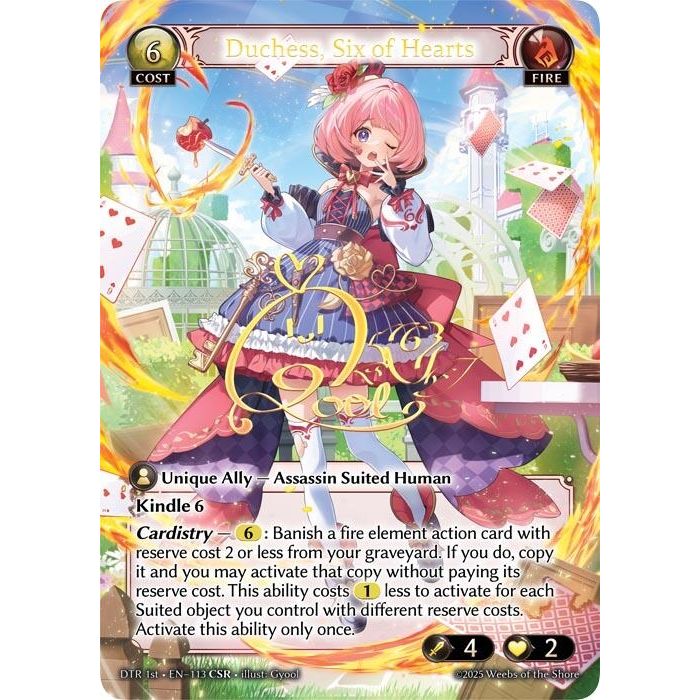 Image for Duchess, Six of Hearts (CSR) (113) (DTR1E) - Grand Archive TCG