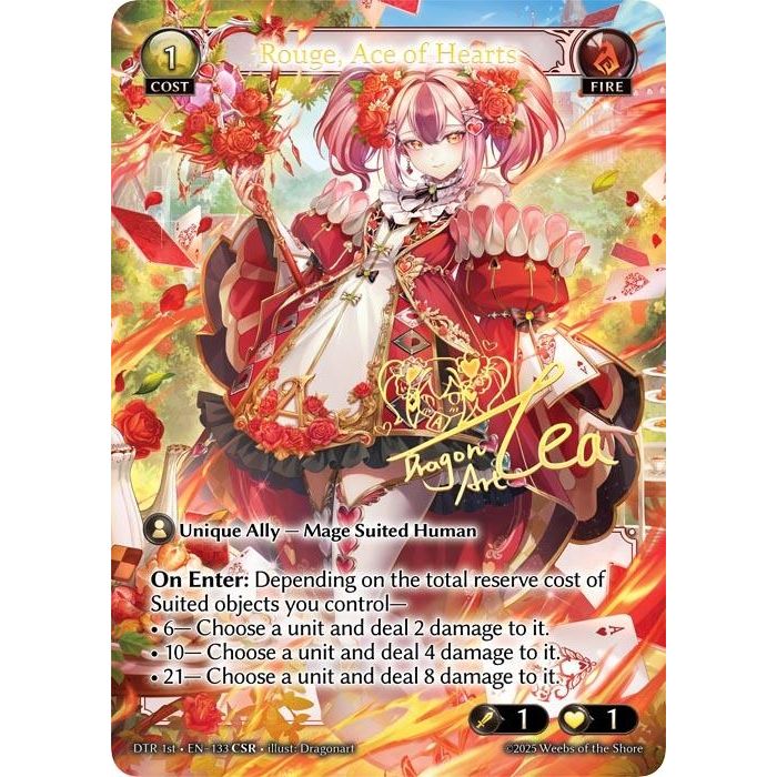 Image for Rouge, Ace of Hearts (CSR) (133) (DTR1E) - Grand Archive TCG