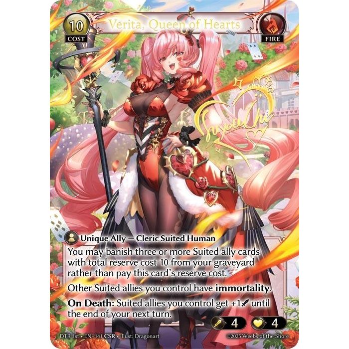 Image for Verita, Queen of Hearts (CSR) (141) (DTR1E) - Grand Archive TCG