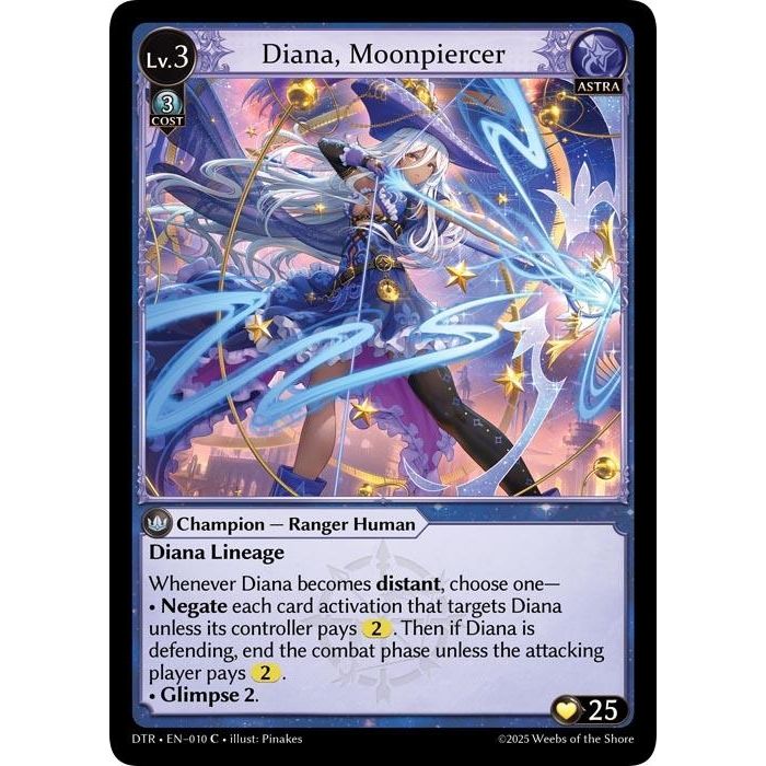Image for Diana, Moonpiercer (010) (DTR1E) - Grand Archive TCG