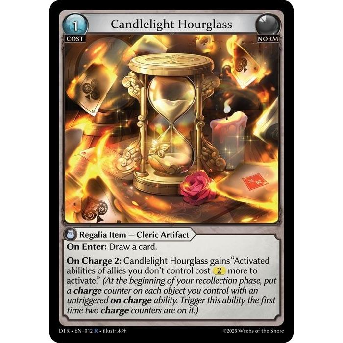 Image for Candlelight Hourglass (012) (DTR1E) - Grand Archive TCG