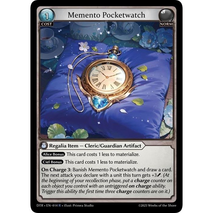 Image for Memento Pocketwatch (014) (DTR1E) - Grand Archive TCG