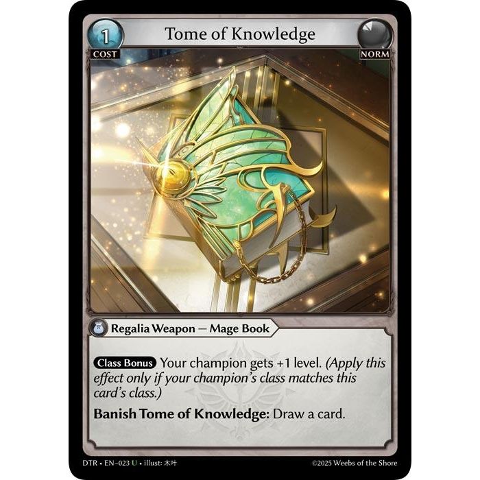 Image for Tome of Knowledge (023) (DTR1E) - Grand Archive TCG
