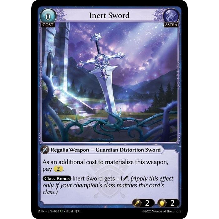 Image for Inert Sword (033) (DTR1E) - Grand Archive TCG