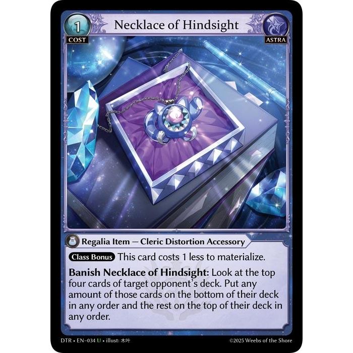 Image for Necklace of Hindsight (034) (DTR1E) - Grand Archive TCG
