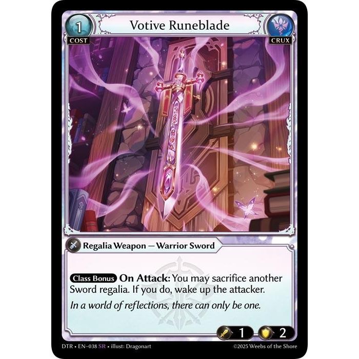 Image for Votive Runeblade (038) (DTR1E) - Grand Archive TCG