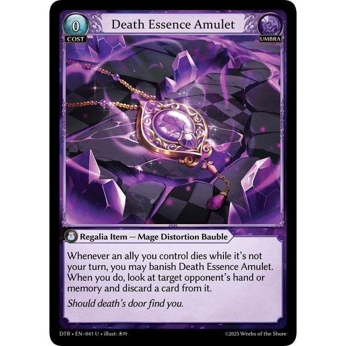 Image for Death Essence Amulet (041) (DTR1E) - Grand Archive TCG