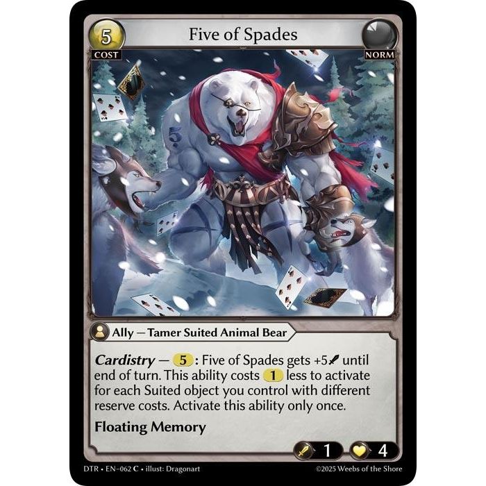 Image for Five of Spades (062) (DTR1E) - Grand Archive TCG