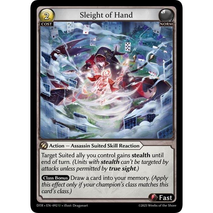 Image for Sleight of Hand (092) (DTR1E) - Grand Archive TCG
