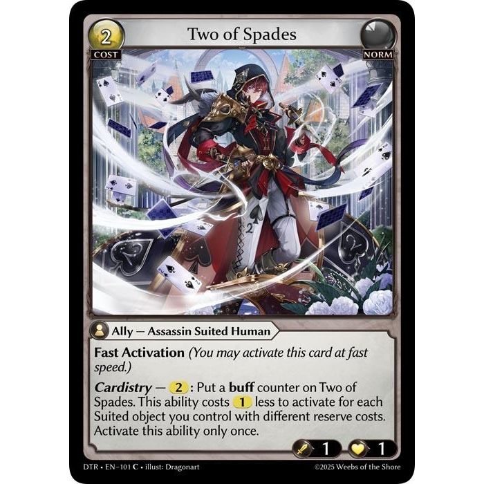 Image for Two of Spades (101) (DTR1E) - Grand Archive TCG