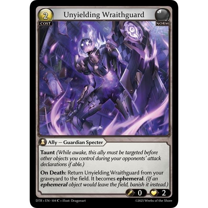 Image for Unyielding Wraithguard (104) (DTR1E) - Grand Archive TCG