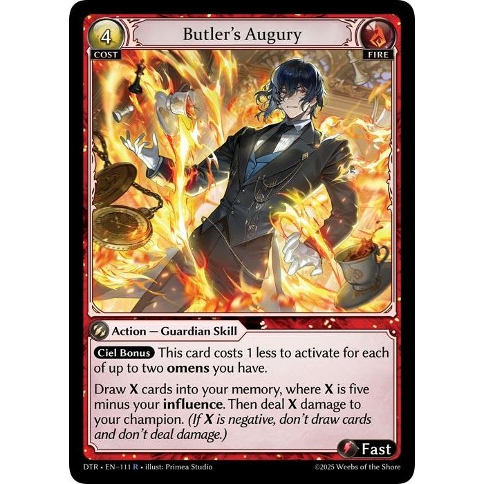 Image for Butler's Augury (111) (DTR1E) - Grand Archive TCG
