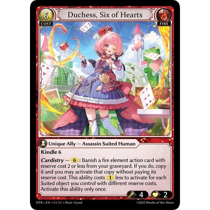 Image for Duchess, Six of Hearts (113) (DTR1E) - Grand Archive TCG