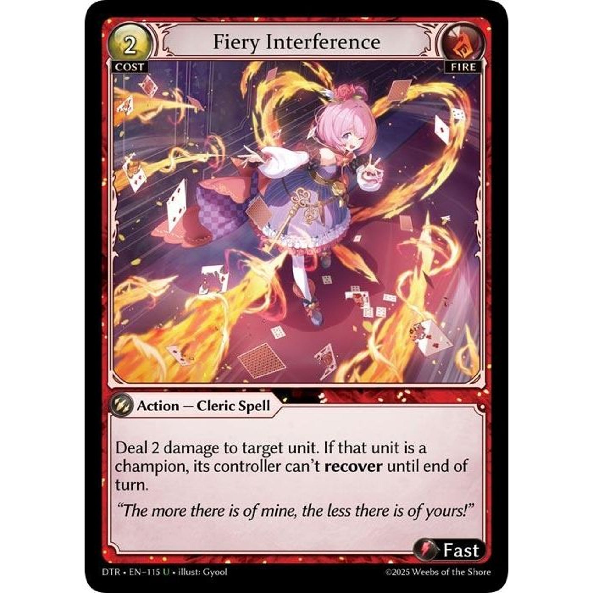 Image for Fiery Interference (115) (DTR1E) - Grand Archive TCG