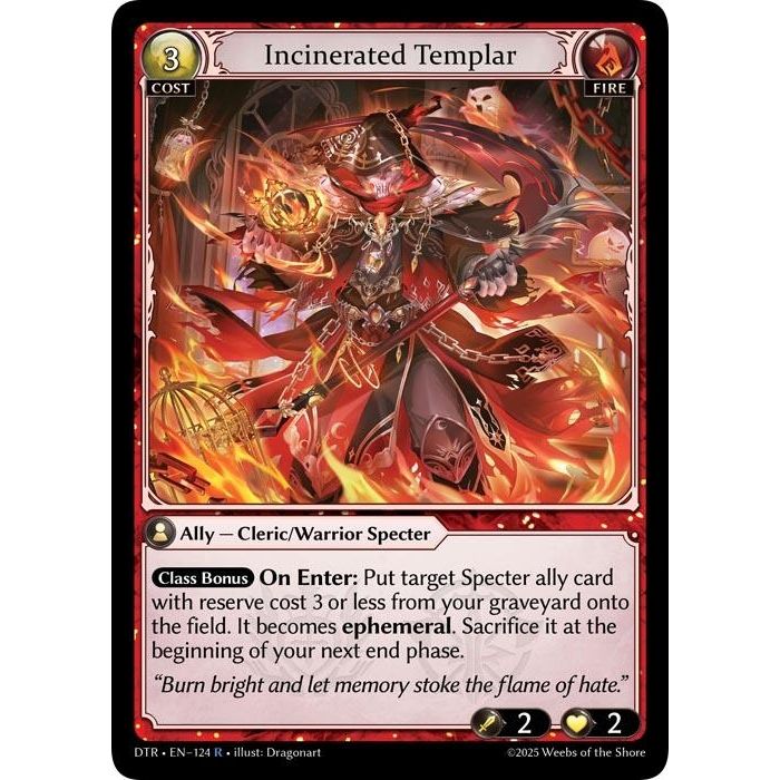 Image for Incinerated Templar (124) (DTR1E) - Grand Archive TCG