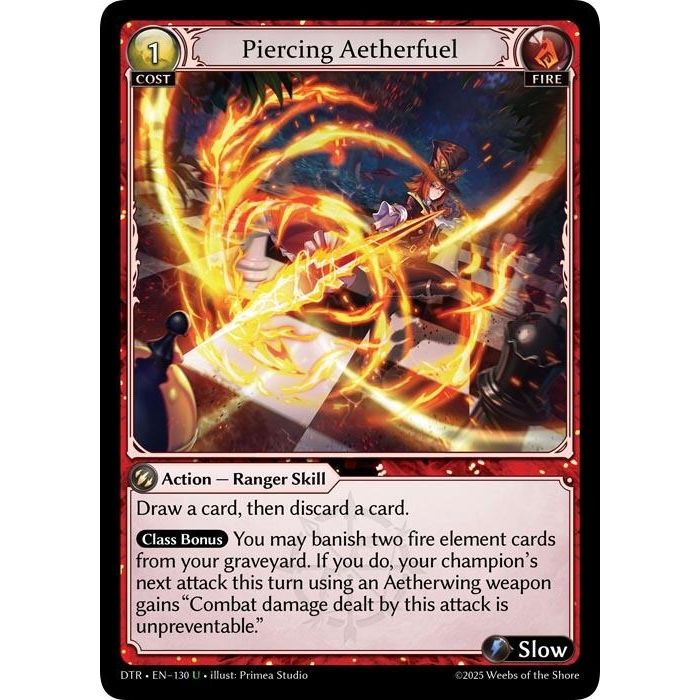Image for Piercing Aetherfuel (130) (DTR1E) - Grand Archive TCG