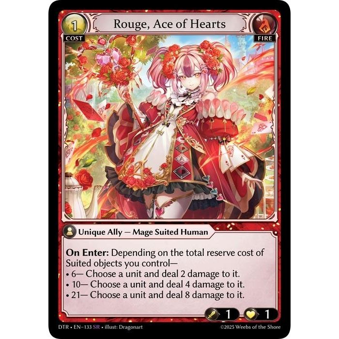 Image for Rouge, Ace of Hearts (133) (DTR1E) - Grand Archive TCG