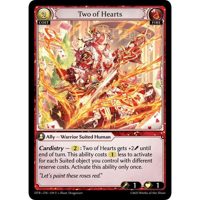 Image for Two of Hearts (139) (DTR1E) - Grand Archive TCG