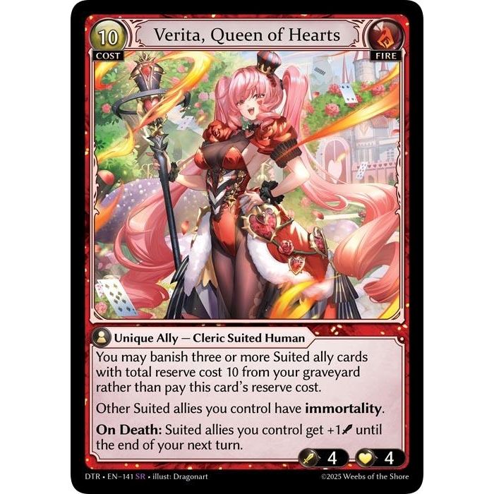 Image for Verita, Queen of Hearts (141) (DTR1E) - Grand Archive TCG