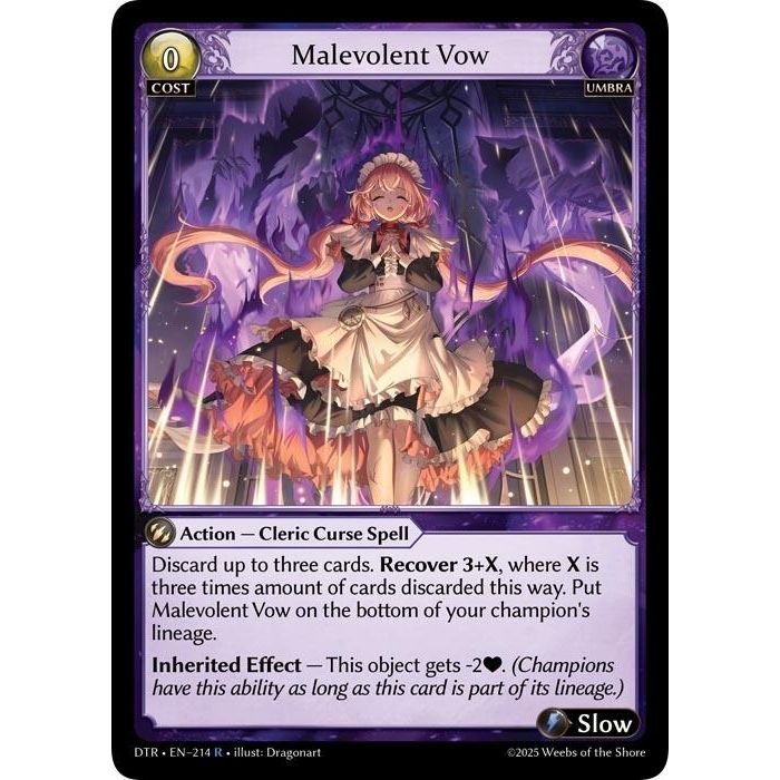 Image for Malevolent Vow (214) (DTR1E) - Grand Archive TCG