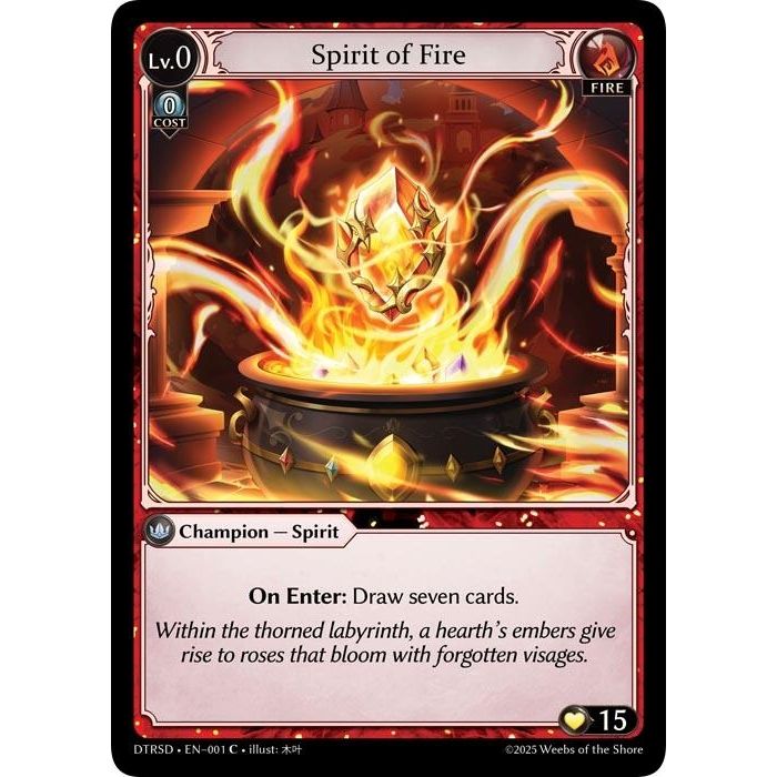 Image for Spirit of Fire (1) (DTRSD) - Grand Archive TCG