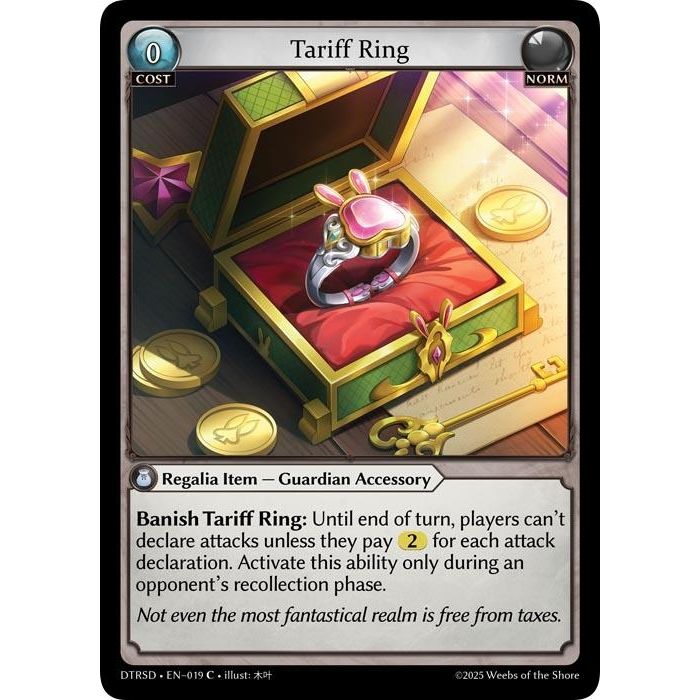 Image for Tariff Ring (19) (DTRSD) - Grand Archive TCG