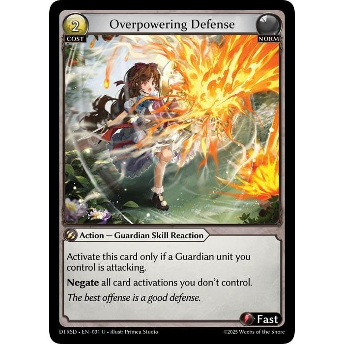 Image for Overpowering Defense (31) (DTRSD) - Grand Archive TCG
