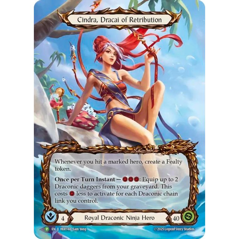 Image for Cindra, Dracai of Retribution - HER144 (HER144) (PR) - Flesh and Blood TCG