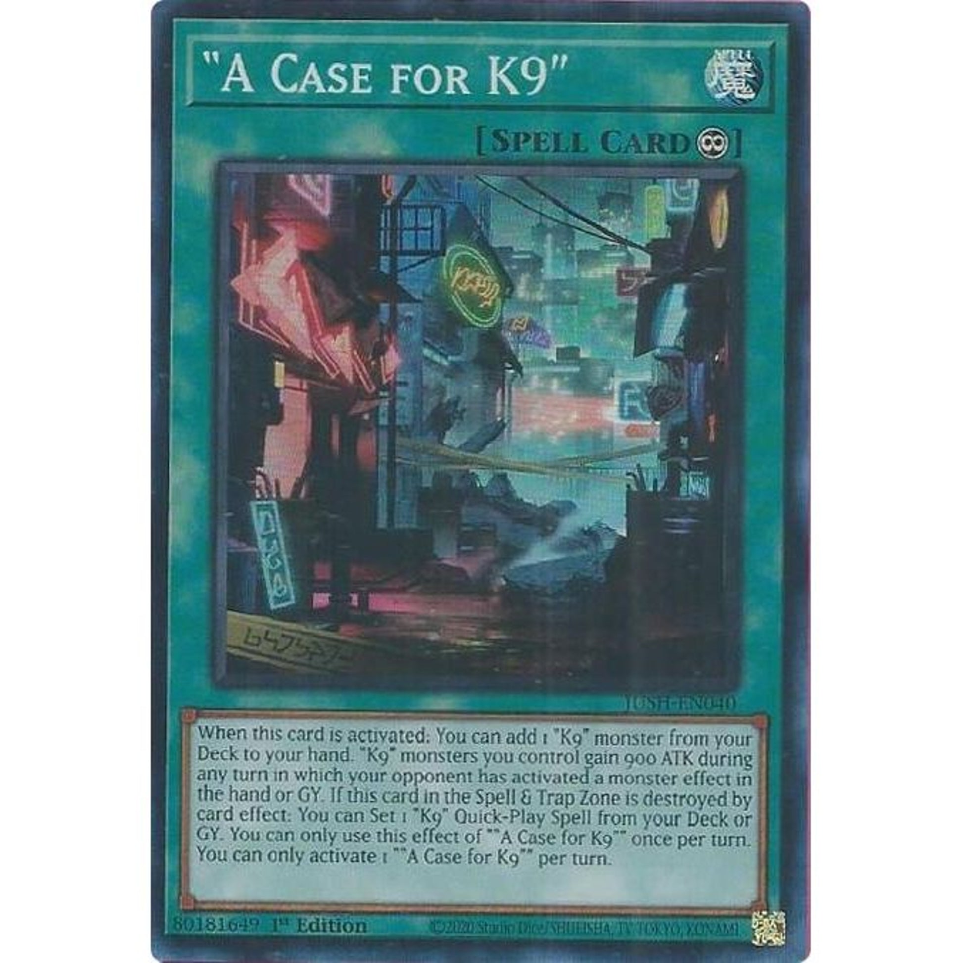 Image for "A Case for K9" (JUSH-EN040) (JUSH) - YuGiOh