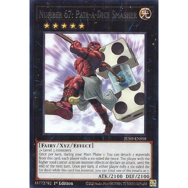 Image for Number 67: Pair-a-Dice Smasher (JUSH-EN058) (JUSH) - YuGiOh