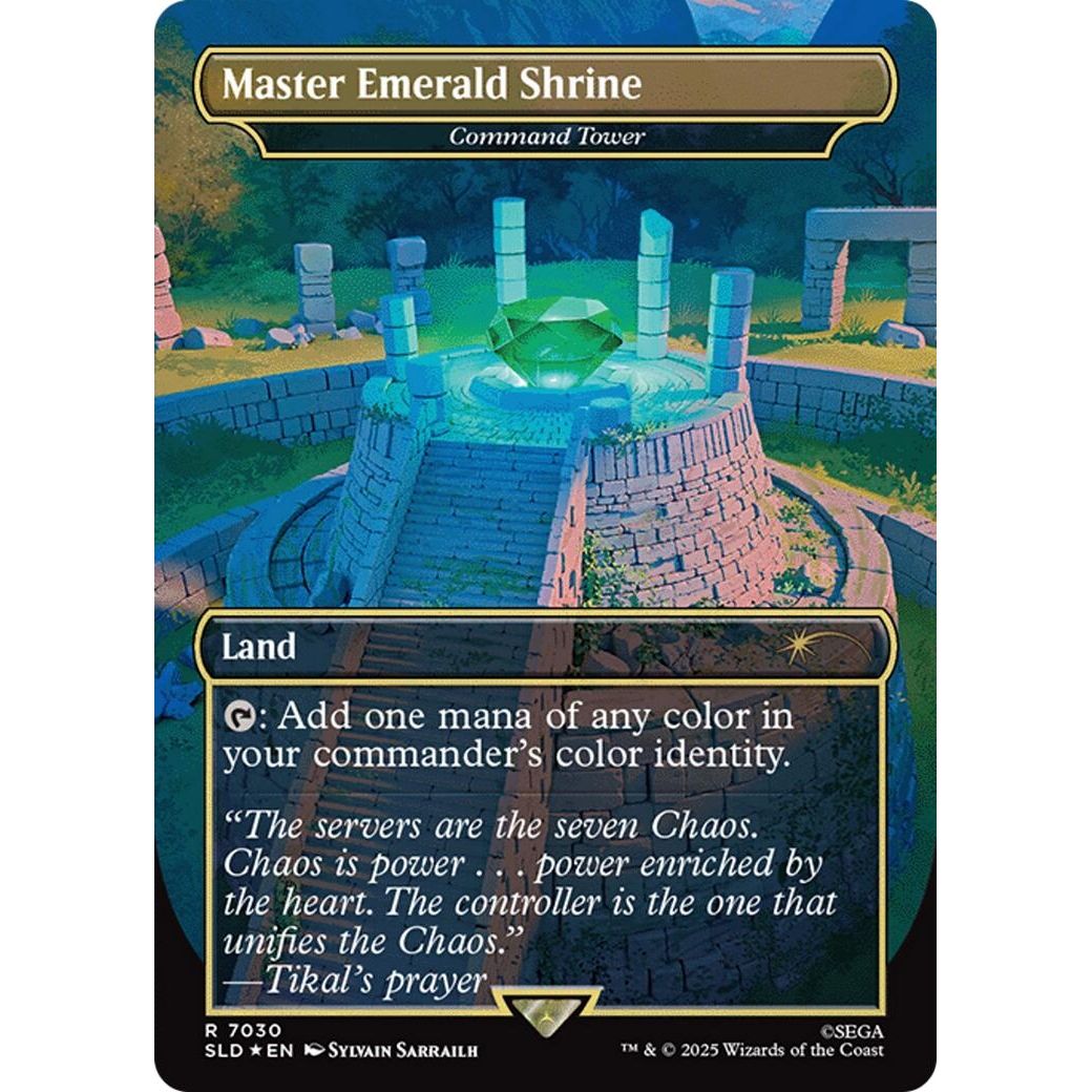 Image for Master Emerald Shrine - Command Tower (7030) (Rainbow Foil) (7030) (SLD) - Magic: The Gathering