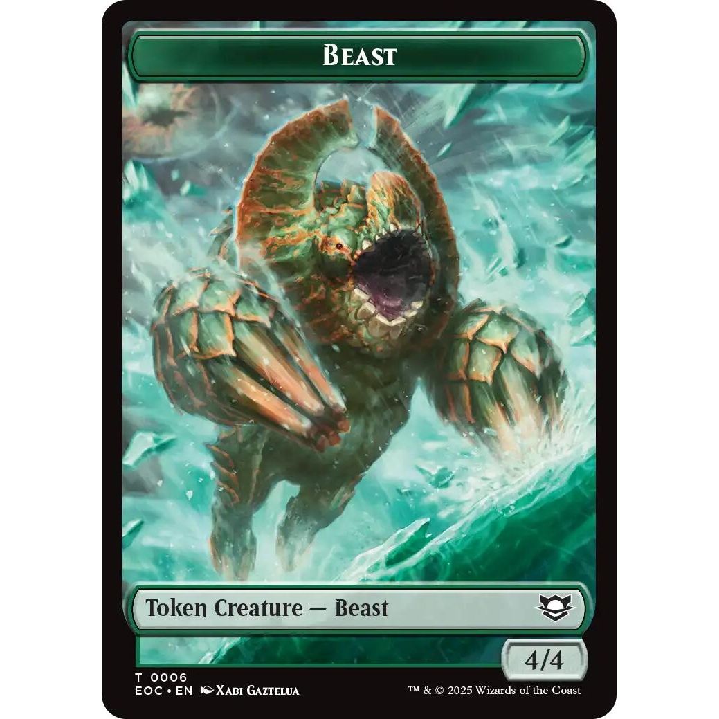 Image for Beast (0006) // Lander (0008) Double-Sided Token (6 // 8) (EOC) - Magic: The Gathering
