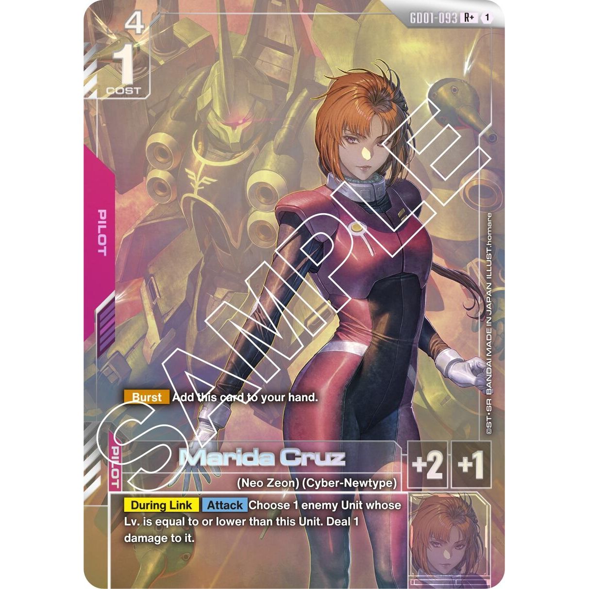 Image for Marida Cruz (R+) (GD01-093) (GD01) - Gundam Card Game