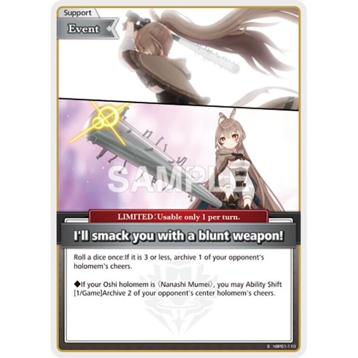 Image for I'll smack you with a blunt weapon! (S) (hBP01-110) (BP01E) - hololive OFFICIAL CARD GAME