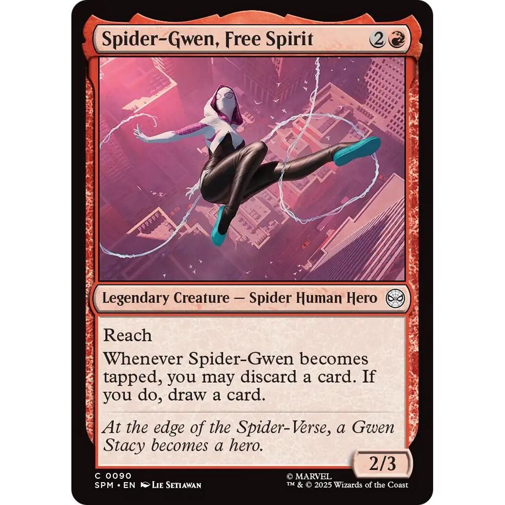 Image for Spider-Gwen, Free Spirit (90) (SPM) - Magic: The Gathering