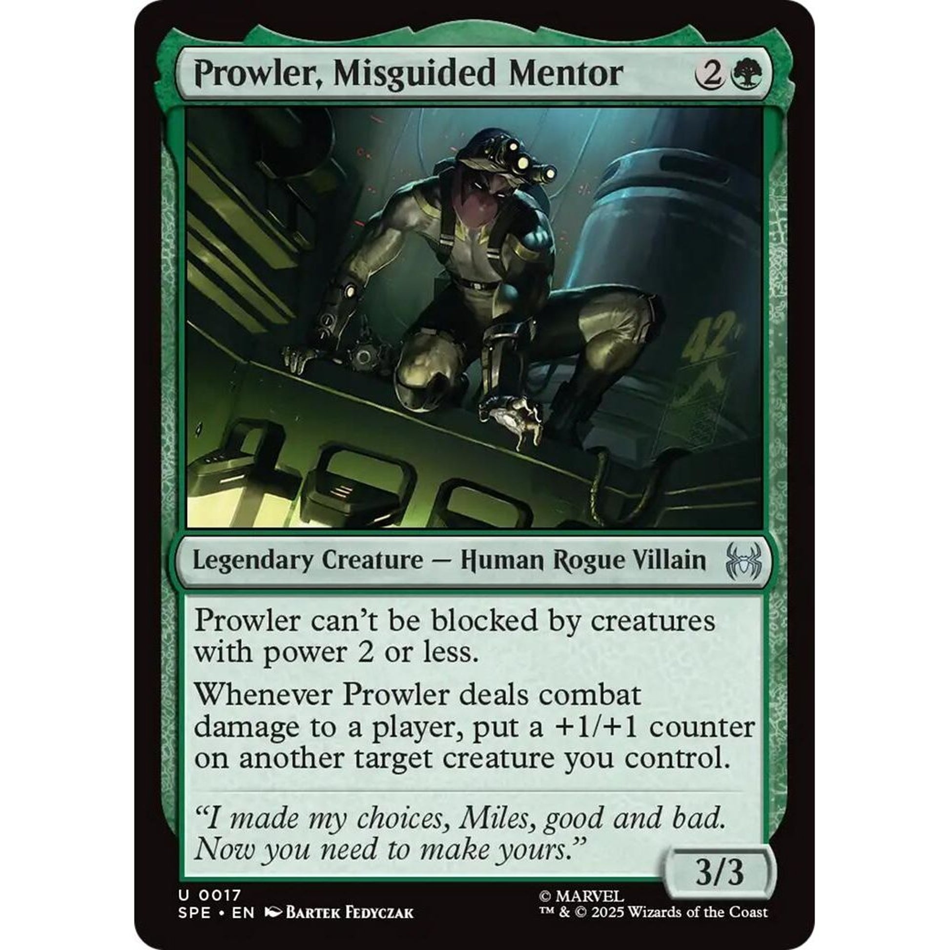 Image for Prowler, Misguided Mentor (17) (SPE) - Magic: The Gathering