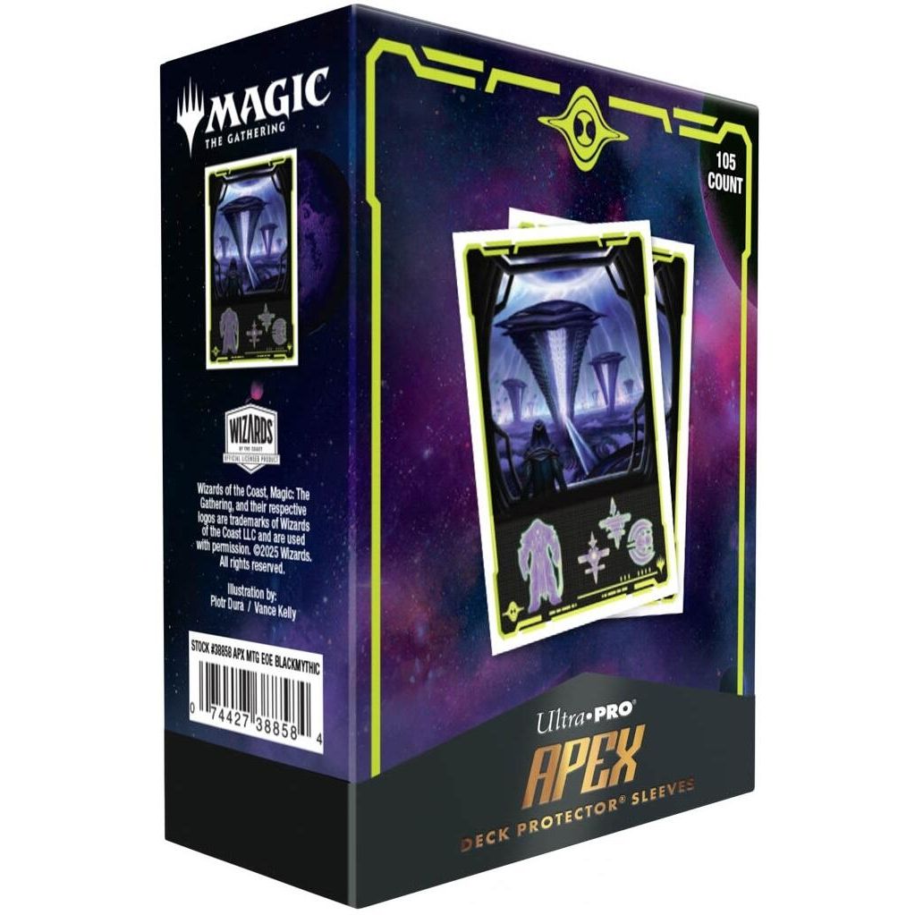 Image for Edge of Eternities - APEX Deck Protector Sleeves for Magic: The Gathering - Black Mythic (105-pack) - Card Sleeves
