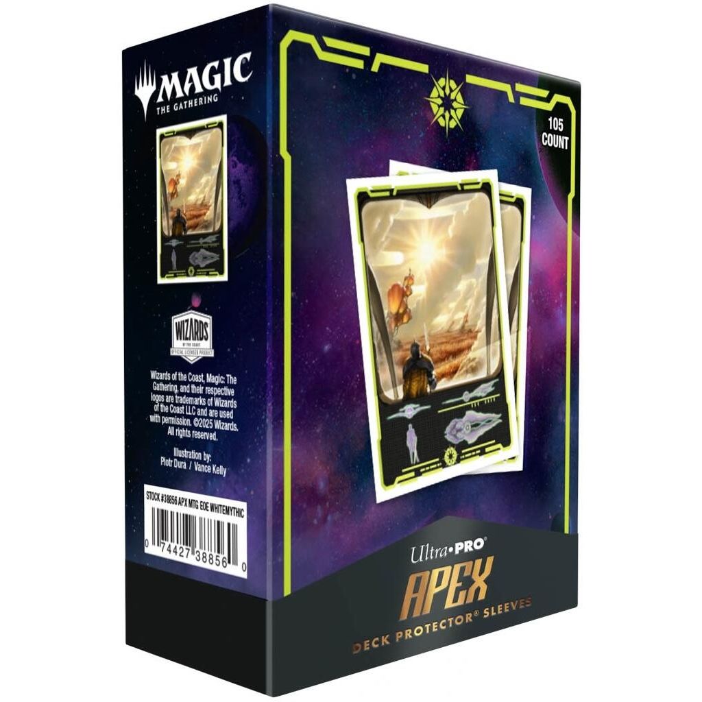 Image for Edge of Eternities - APEX Deck Protector Sleeves for Magic: The Gathering - White Mythic (105-pack) - Card Sleeves
