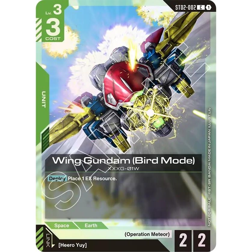 Image for Wing Gundam (Bird Mode) (Store Tournament Participant Pack 01) (ST02-002) (GCG-PR) - Gundam Card Game