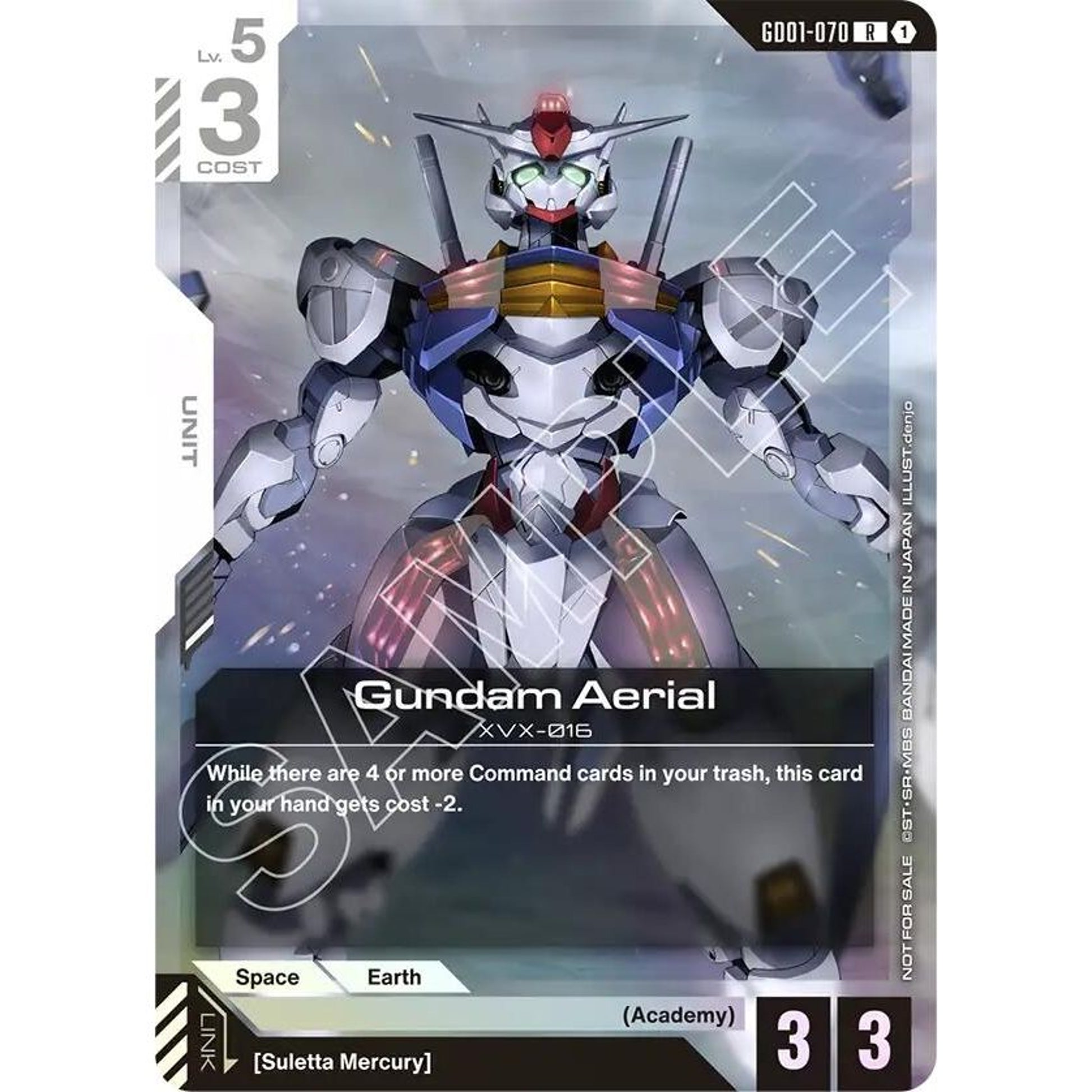 Image for Gundam Aerial (Store Tournament Participant Pack 01) (GD01-070) (GCG-PR) - Gundam Card Game