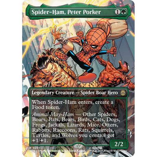 Image for Spider-Ham, Peter Porker (Borderless) (201) (SPM) - Magic: The Gathering