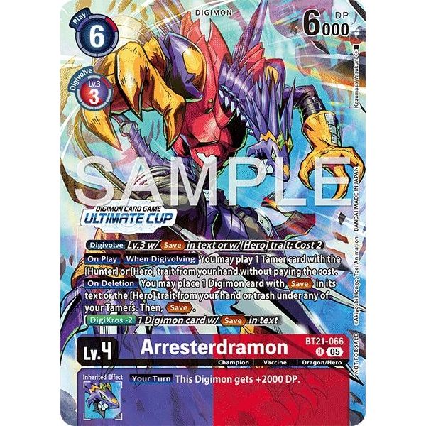 Image for Arresterdramon (Ultimate Cup 25-26 Season 2) (BT21-066 U) (BT21) - Digimon Card Game
