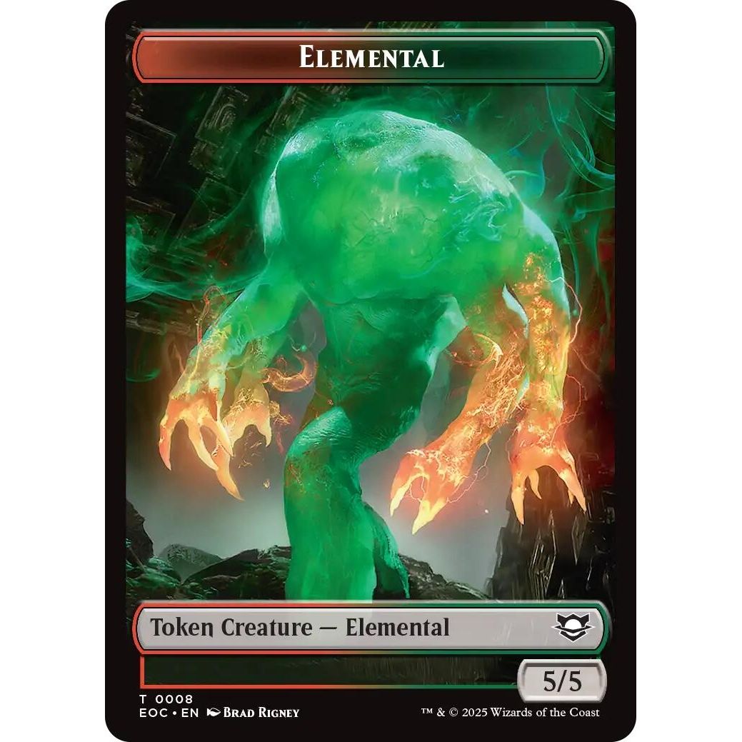 Image for Elemental (0008) // Gnome Double-Sided Token (8 // 11) (EOC) - Magic: The Gathering