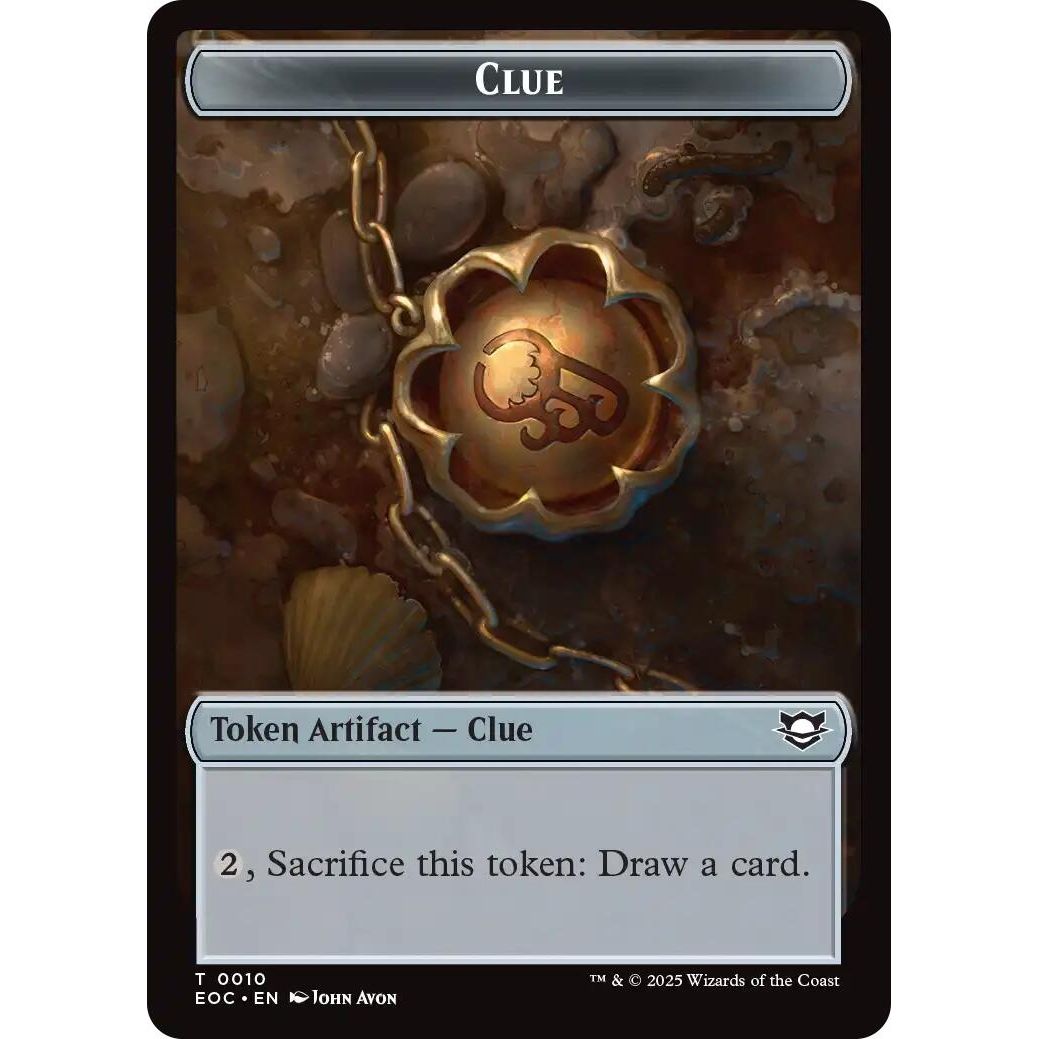 Image for Clue // Beast (0005) Double-Sided Token (10 // 5) (EOC) - Magic: The Gathering