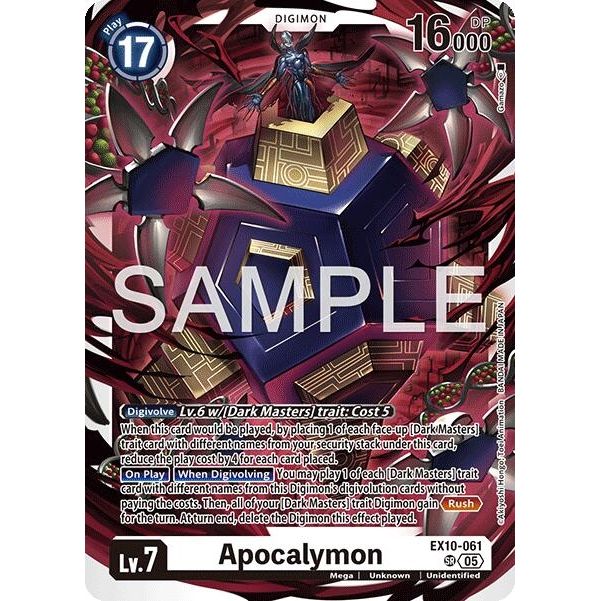 Image for Apocalymon (EX10-061 SR) (EX10) - Digimon Card Game