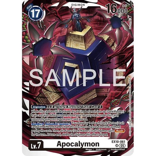 Image for Apocalymon (EX10-061 SR) (EX10) - Digimon Card Game