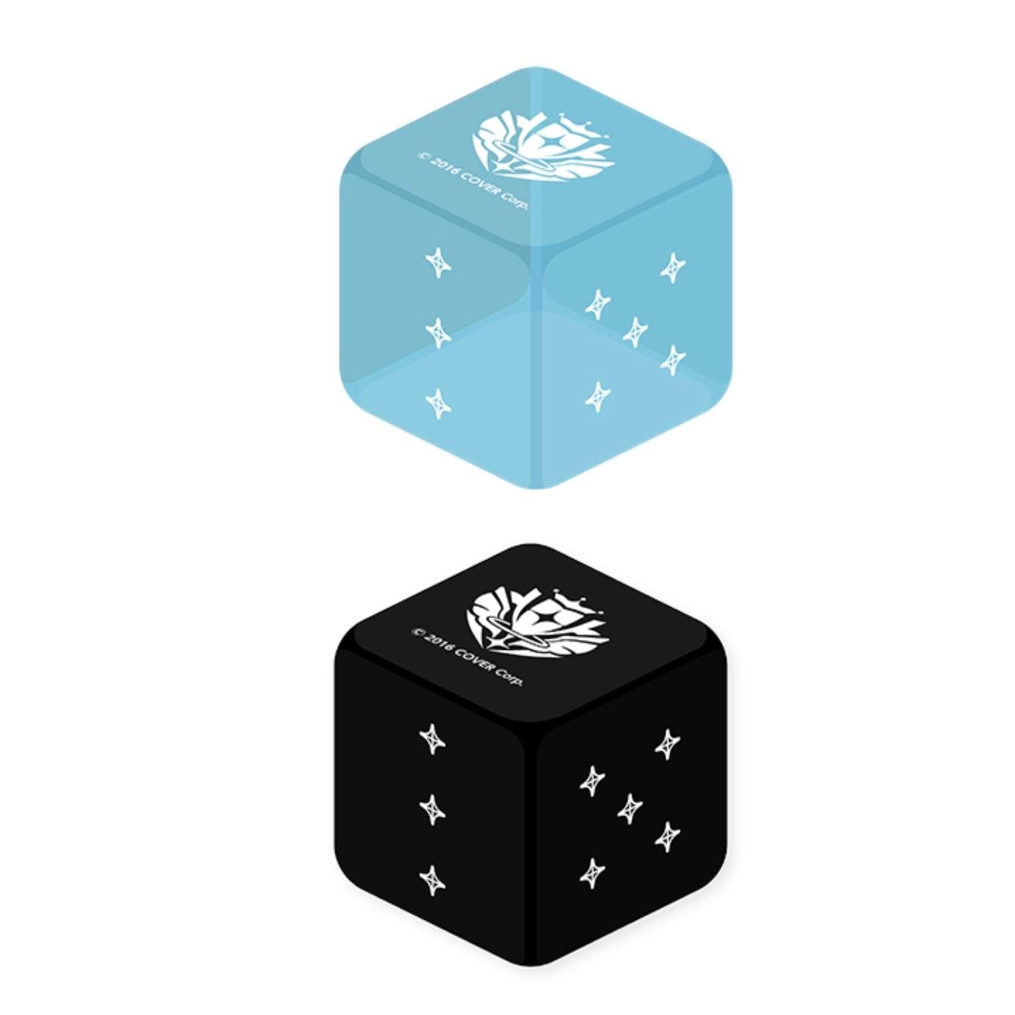 Image for hololive OFFICIAL CARD GAME Official Dice - Light Blue & Black (2-piece set) - Life Counters