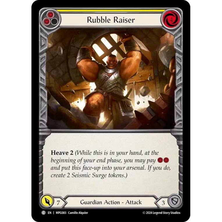 Image for Rubble Raiser (Yellow) (MPG083) - Flesh and Blood TCG